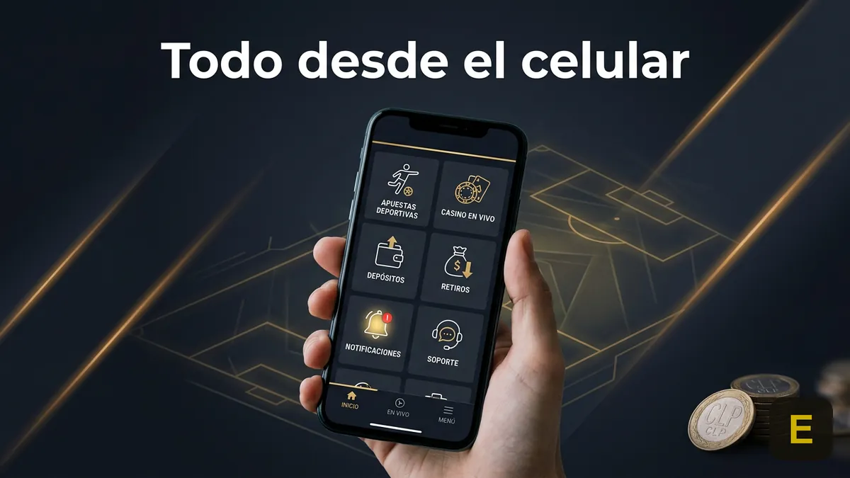 Funciones disponibles en la app de Ecuabet desde el celular en Chile