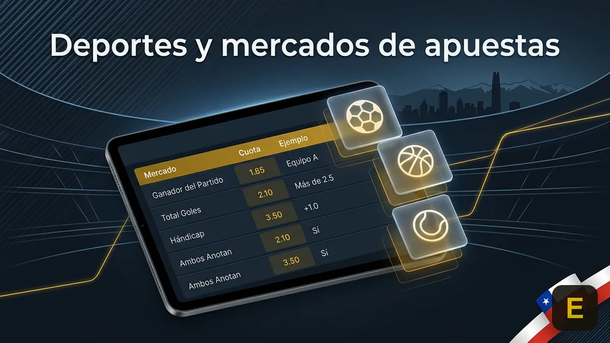 Tabla de deportes y mercados de apuestas de Ecuabet: fútbol, básquet, tenis y más disciplinas
