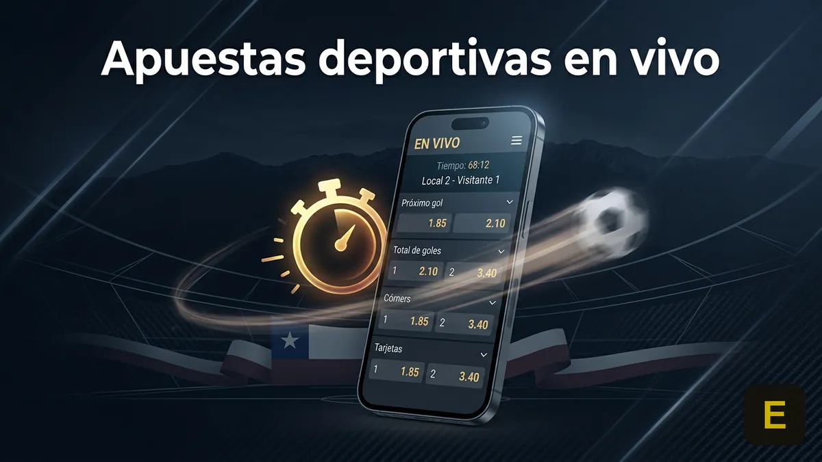 Apuestas en vivo en Ecuabet: mockup de cuotas dinámicas en un partido de fútbol en curso